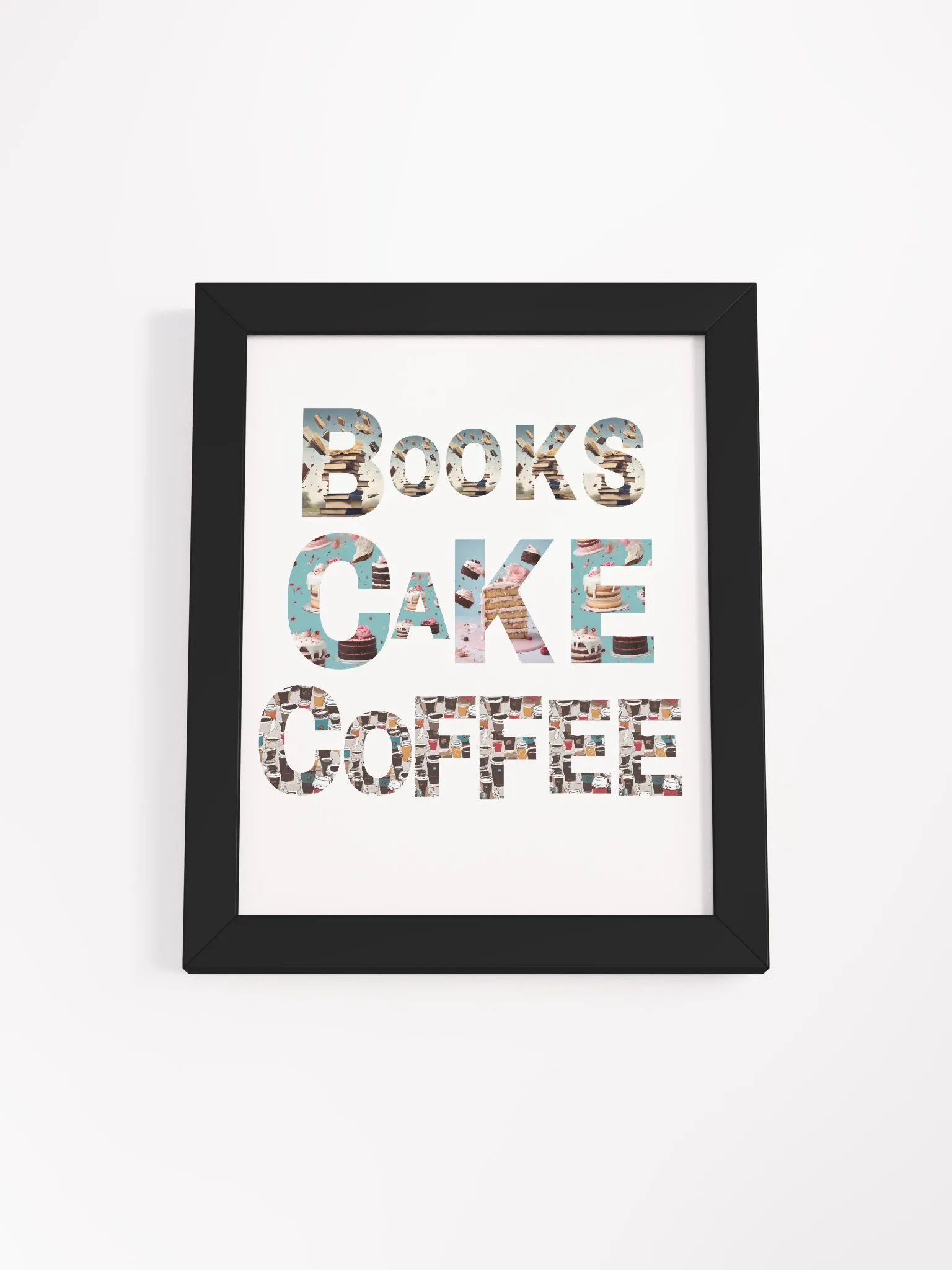Books Cake Coffee - Framed Poster Print product image (4)