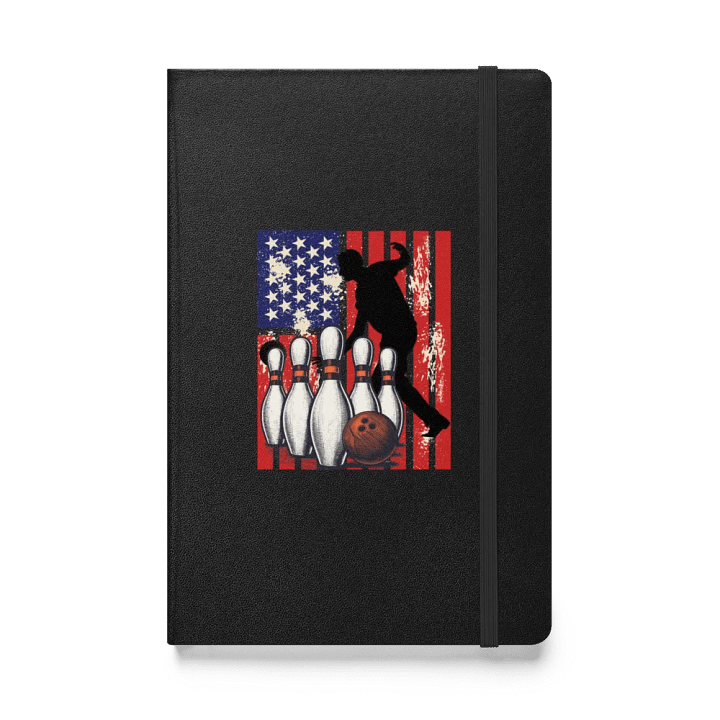 Flag American Bowling Strike Hardcover Notebook product image (1)