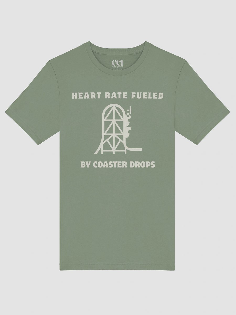 Heart Rate Fueled by Coaster Drops T-Shirt - Thrill Seeker Graphic Tee product image (5)