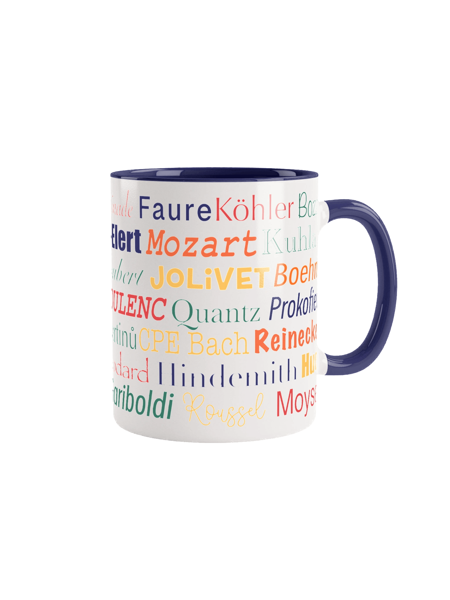 Big Names in Flute Music Ceramic Mug, 11 and 15 oz product image (1)