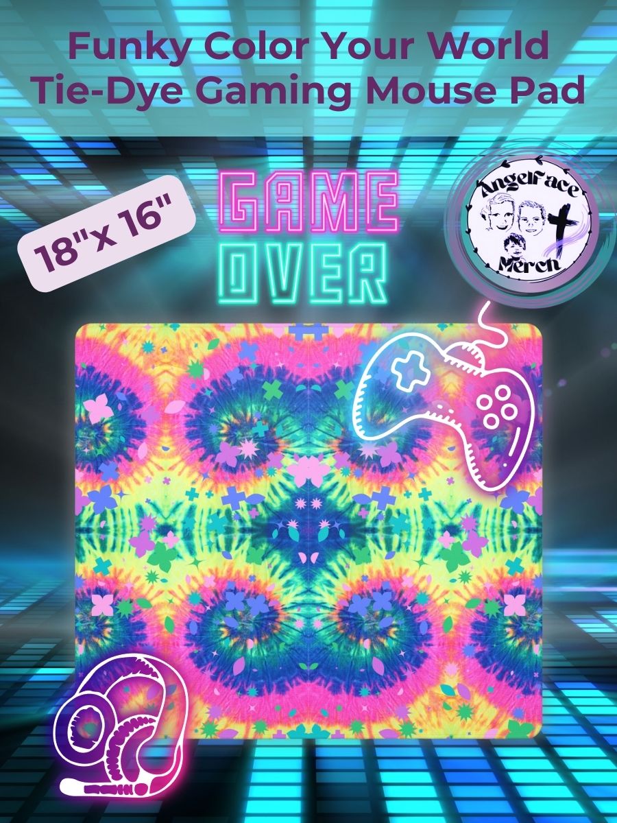 Funky Color Your World Tie-Dye Gaming Mouse Pad product image (1)