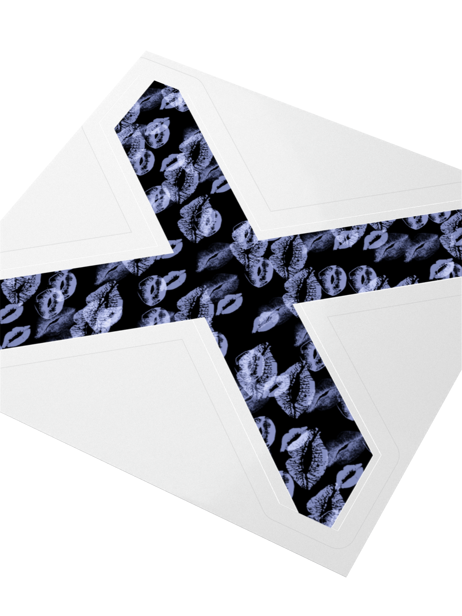 Black X Light Blue Lipstick Kisses | Kiss-cut Sticker product image (3)