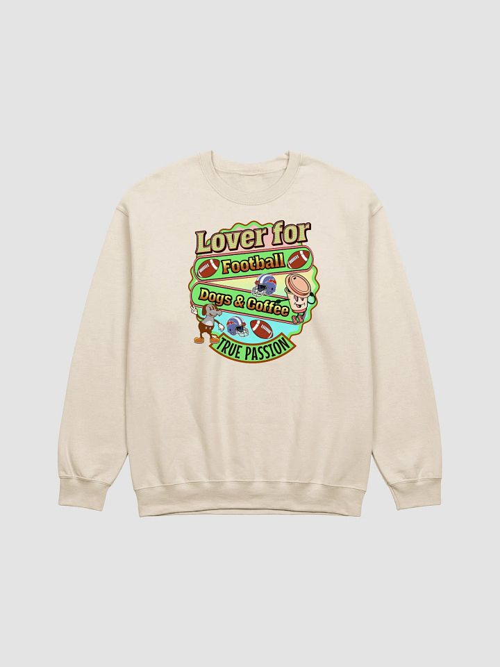 Lover For Dogs Coffee Football Sweatshirt product image (15)