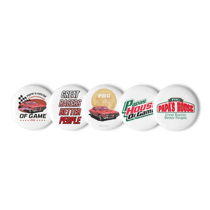 PAPA'S HOUSE Vintage Car Pin Buttons Set product image (1)