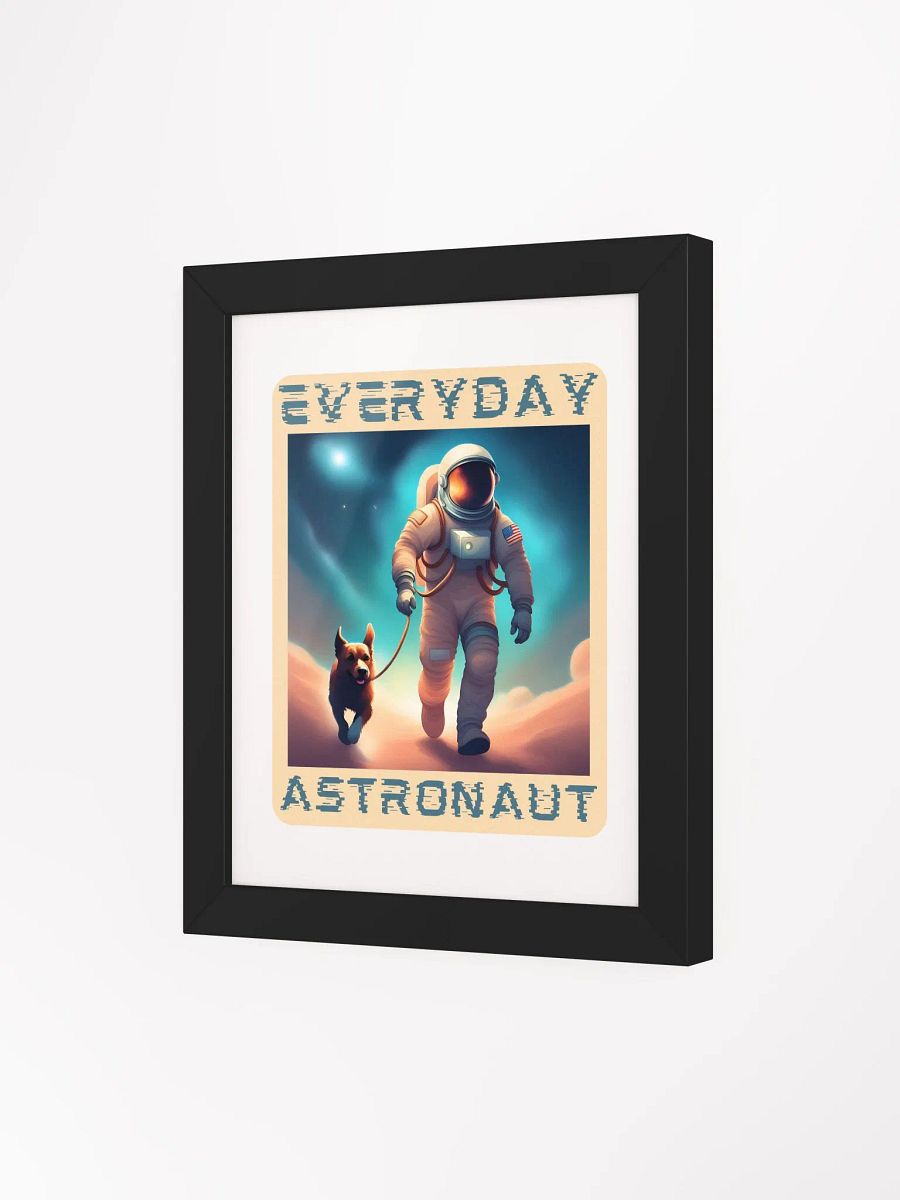 Everyday Astronaut Walking the Dog Framed Poster product image (43)