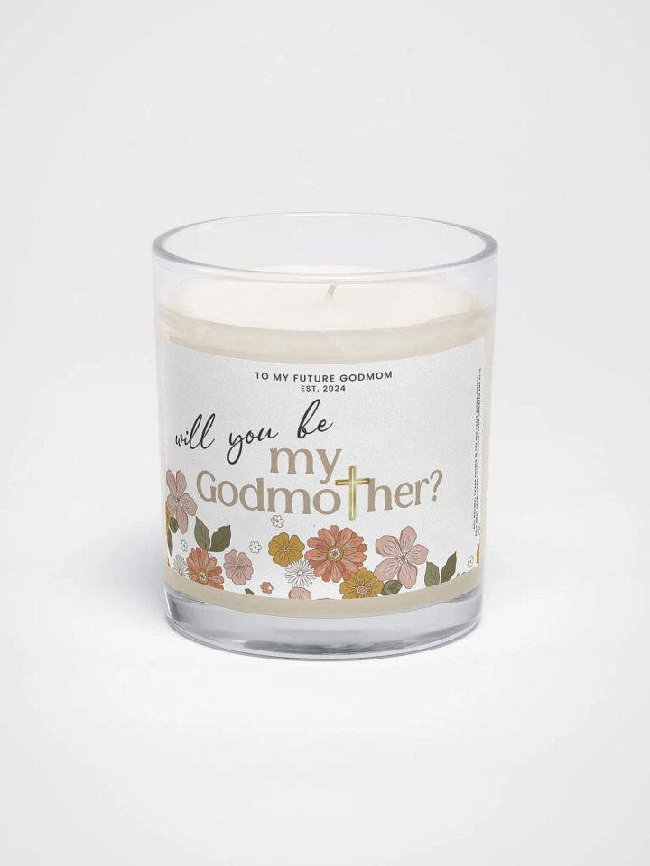 Floral godmother proposal candle product image (2)