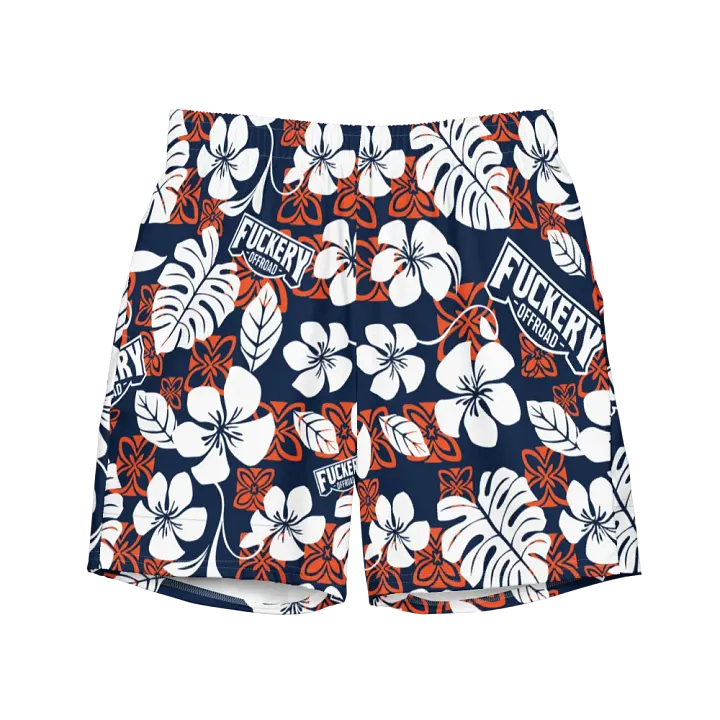 Fuckery Offroad Mens Hawaiian Shorts - Blue/Orange product image (1)
