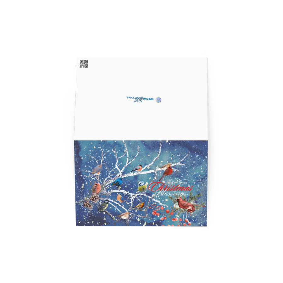 Festive Bird Wonderland Christmas Card family friends colleagues product image (8)