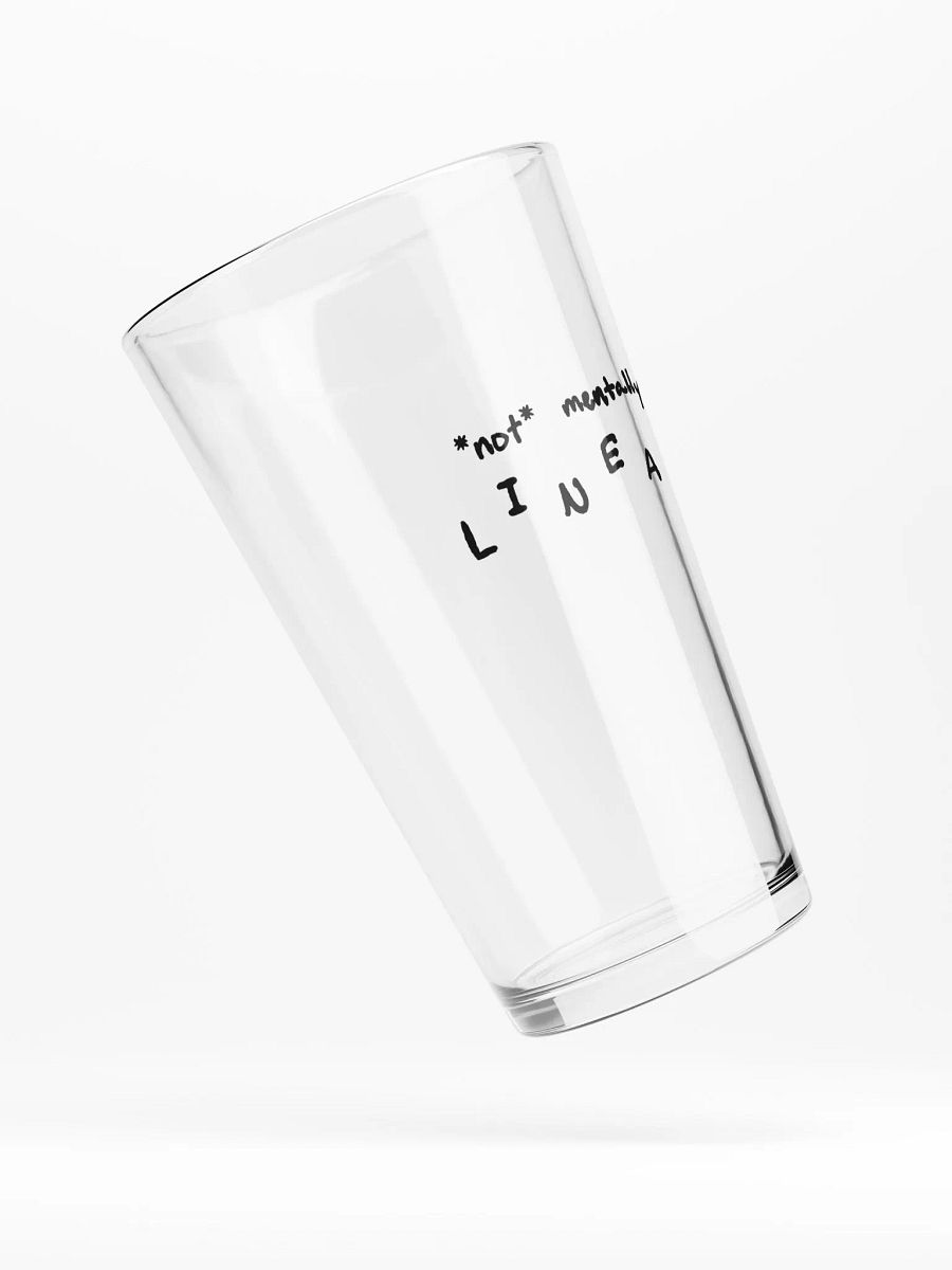 *not* mentally linear pint glass product image (4)