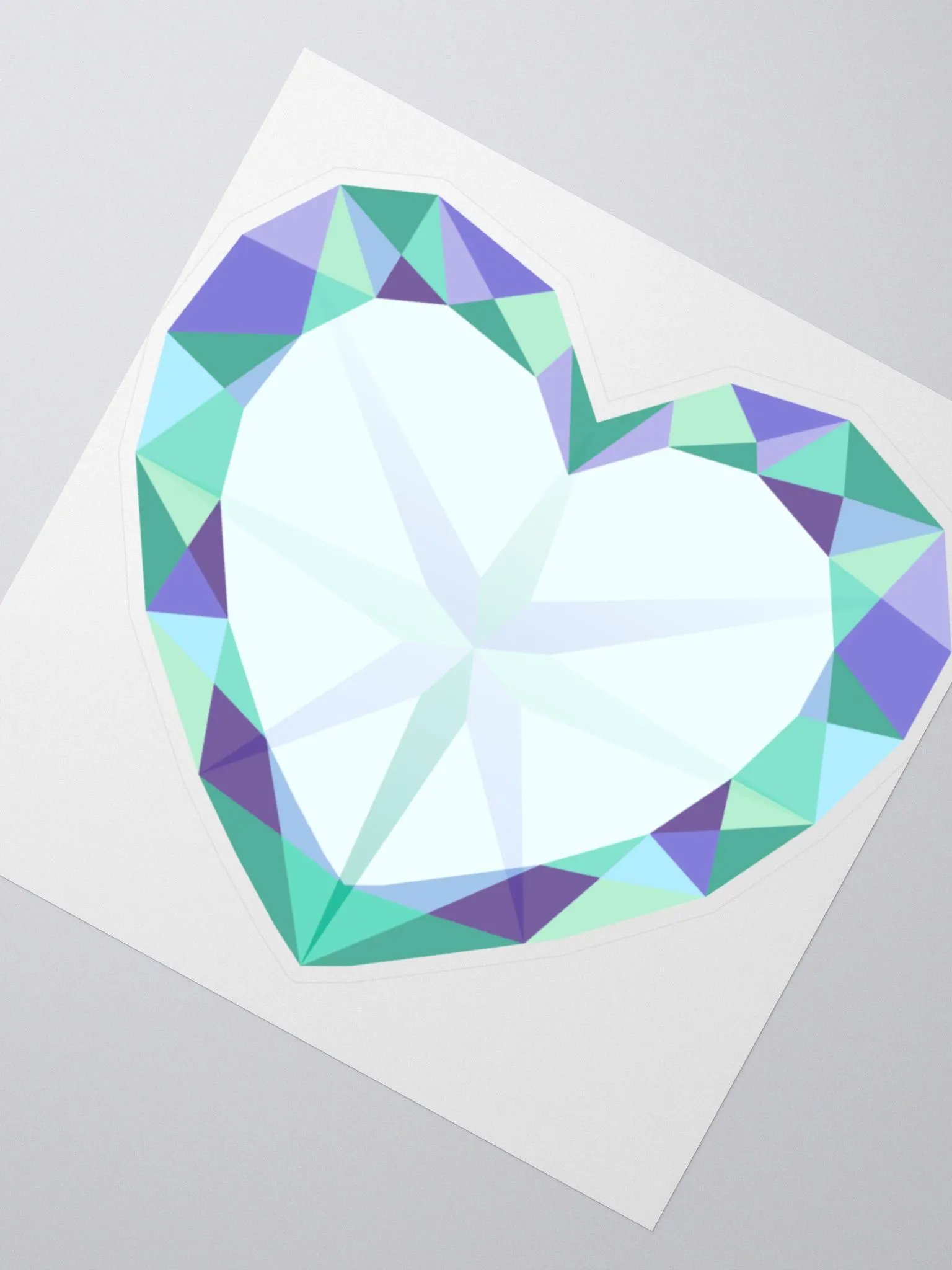 Crystal Pride Heart (Gay Pride) Cut Sticker product image (2)