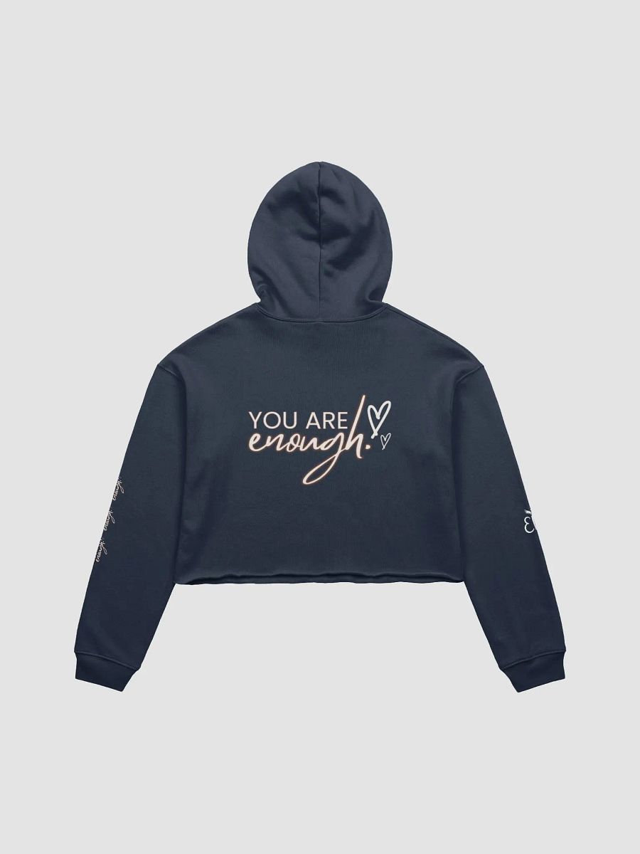 You Are Enough: Womens Fleece Crop Hoodie (Dark Colors) product image (18)