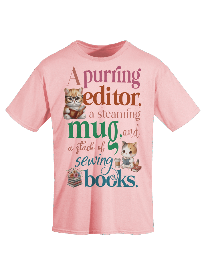 "A Purring Editor" Bookish Cats Graphic Tee product image (74)
