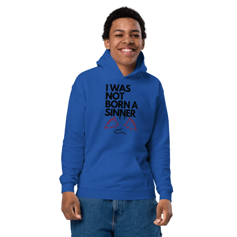 Youth Hoodie - I Was Not Born a Sinner product image (7)