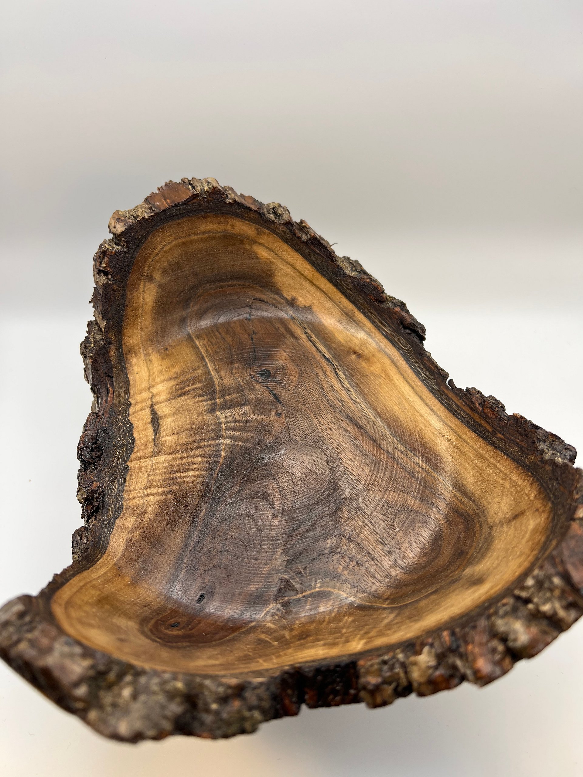 Tri-Corn Black Walnut Bowl — Live Edge Decorative Display Piece product image (4)