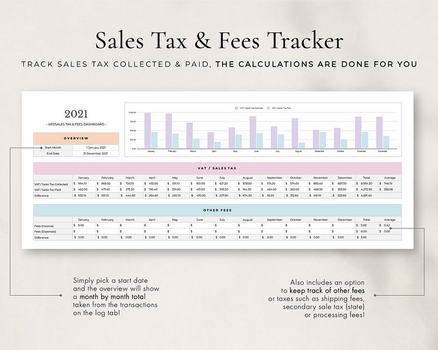 Bookkeeping Spreadsheet for Google Sheets product image (7)