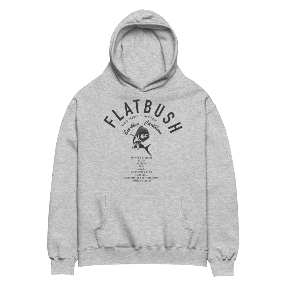 Flatbush Brooklyn Caribbean Gray Hoodie product image (2)