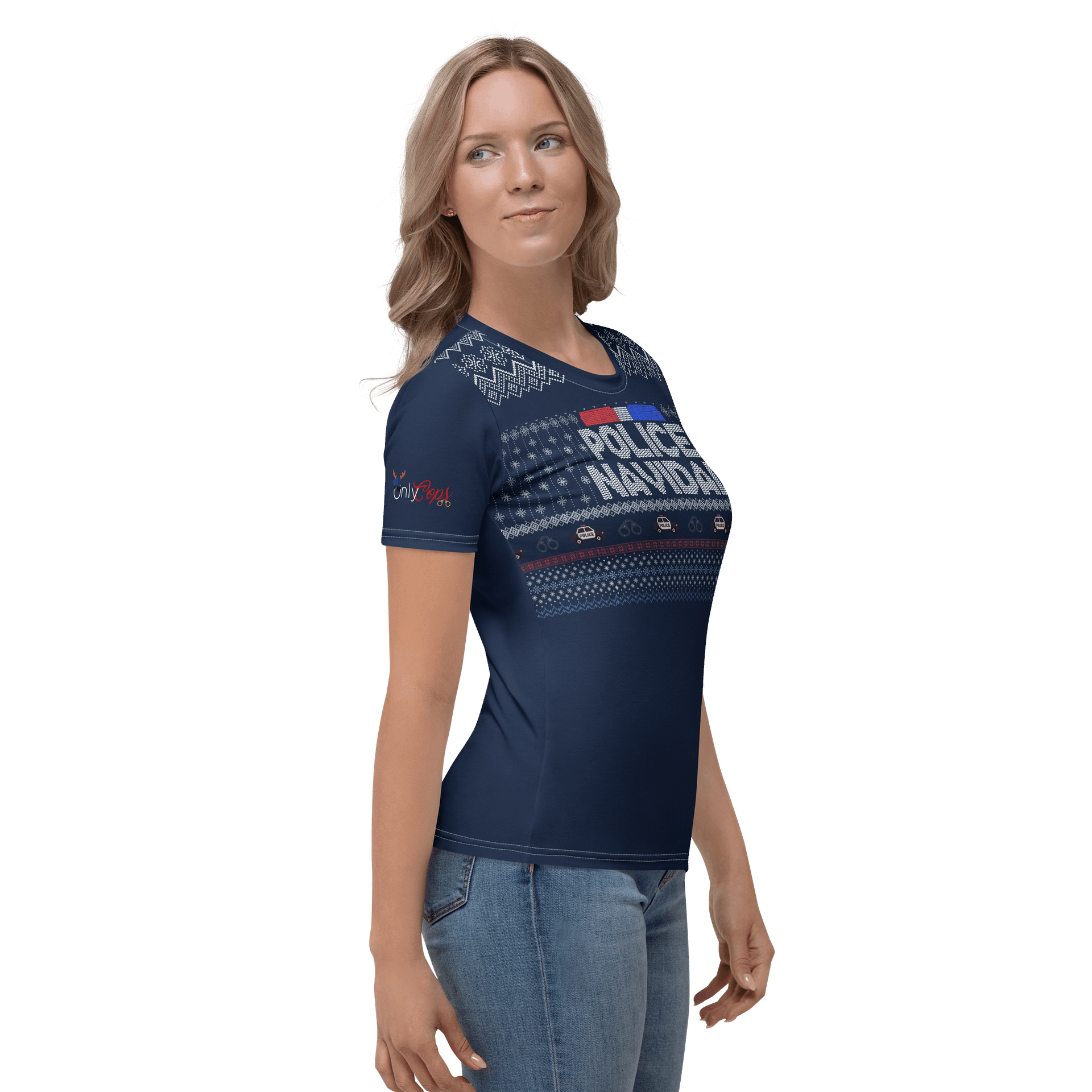 Police Navidad All-Over Print Women's Tee product image (3)