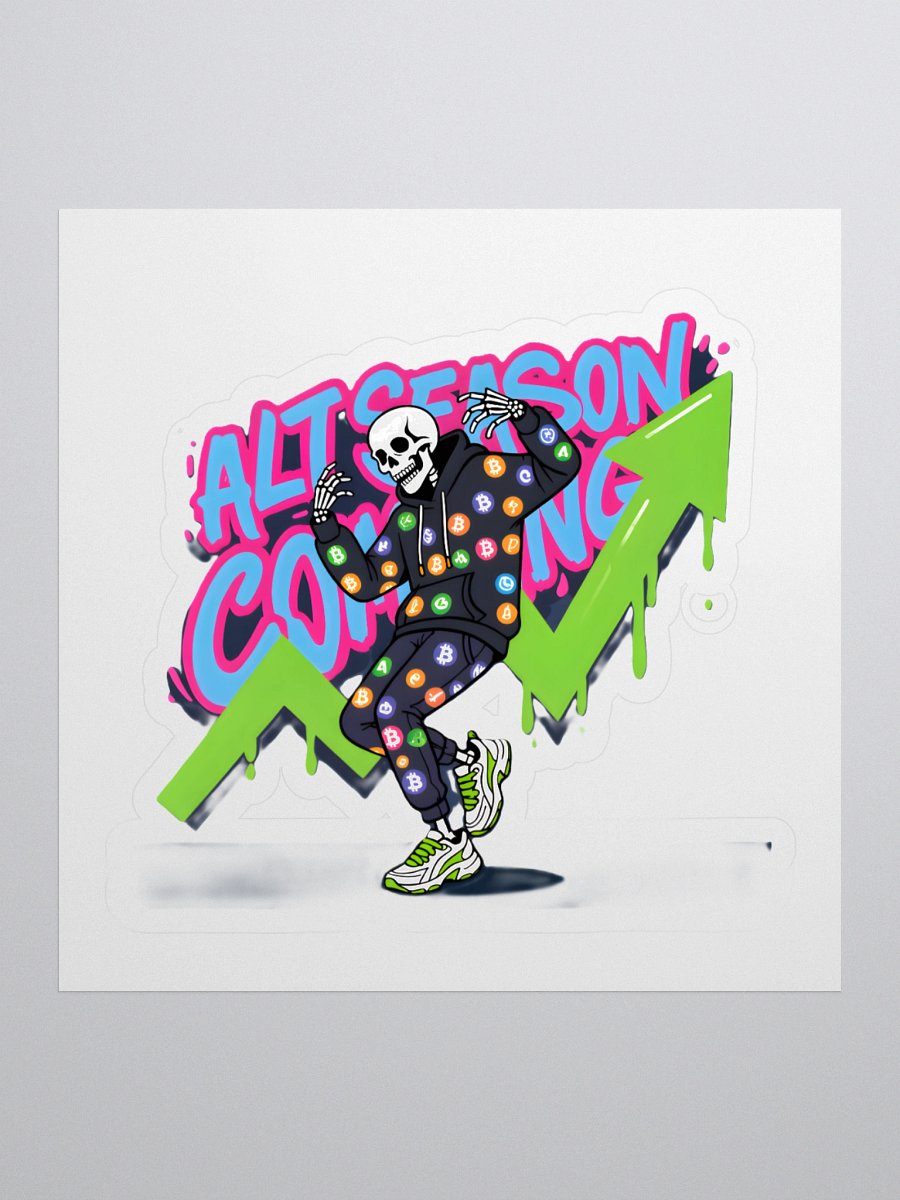 Dancing Skeleton Crypto Meme Sticker product image (1)