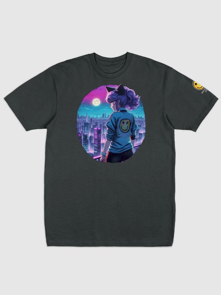 Anime Catgirl Rooftop (Cotton Heritage Men's Premium Heavyweight Tee) product image (31)