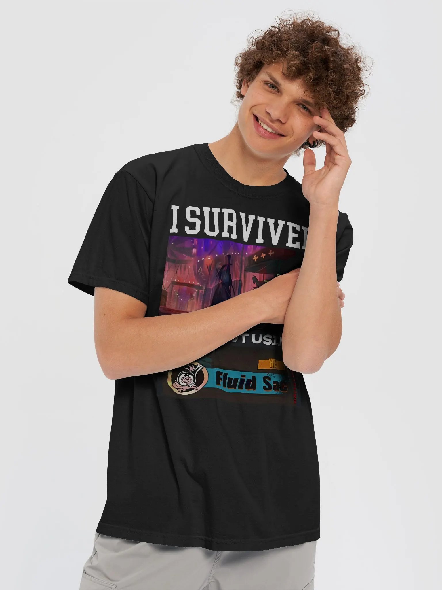 I Survived Without Using He Fluid Sac Shirt product image (6)