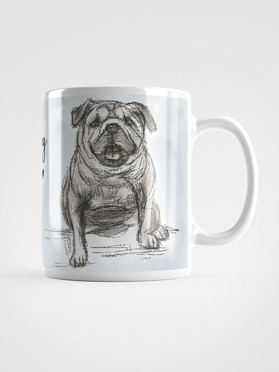 Pug Love Sketch White Glossy Mug product image (3)