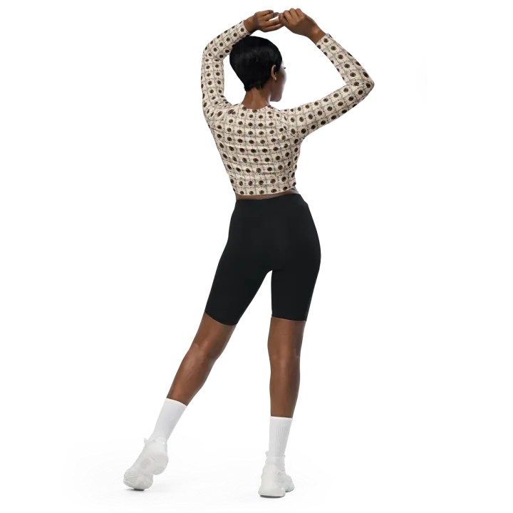 BTC Long Sleeve Crop Top white 2 product image (2)