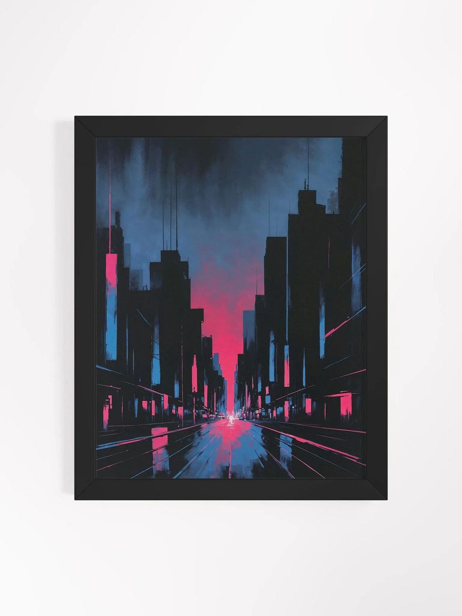 Crimson Nights Cityscape Framed Print product image (4)