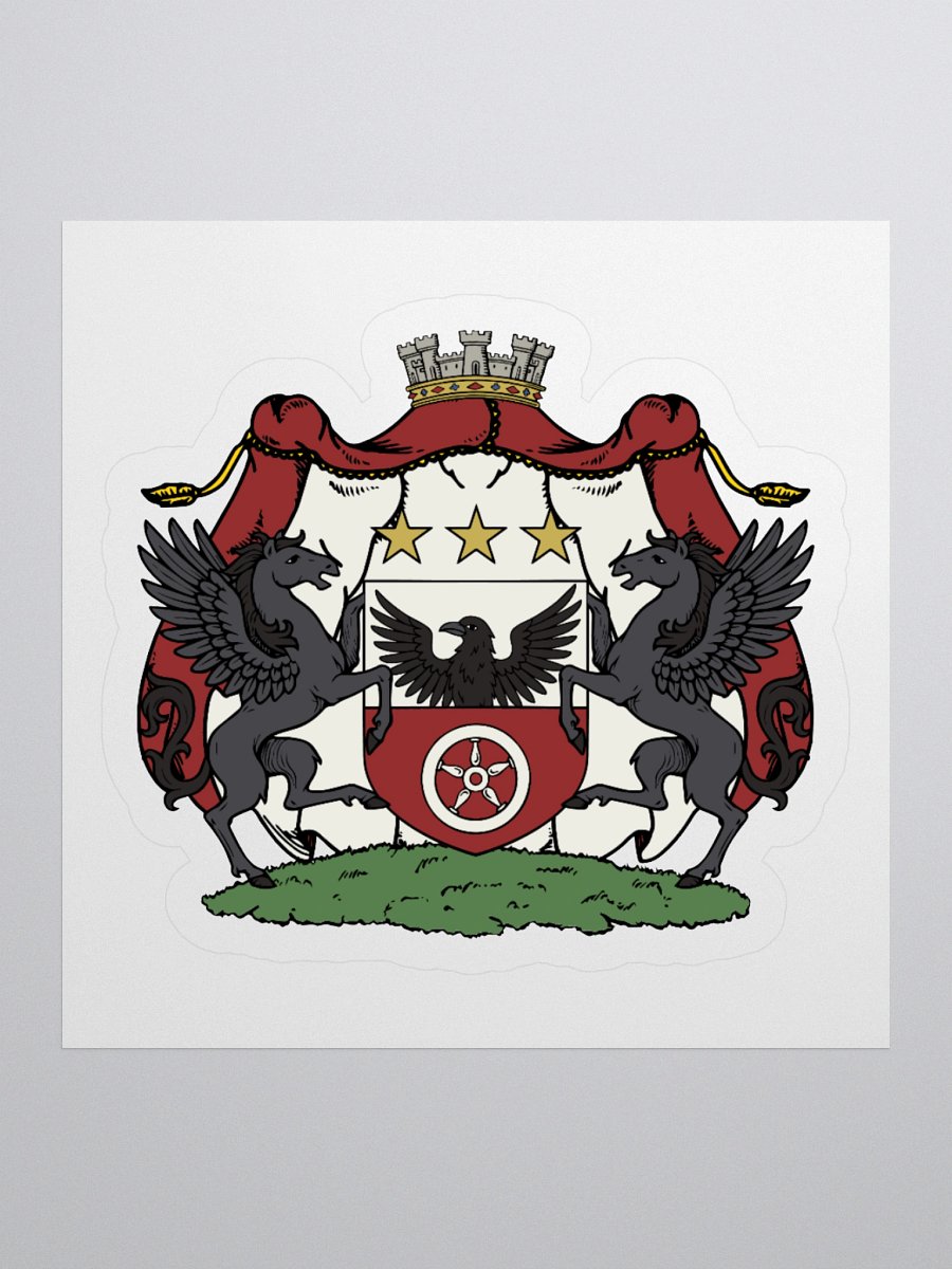Raven and Pegasus Coat of Arms Kiss Cut Sticker product image (1)