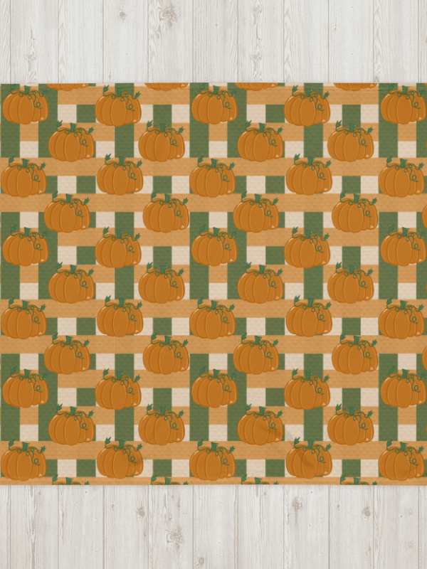 Pumpkin Plaid Throw Blanket product image (2)