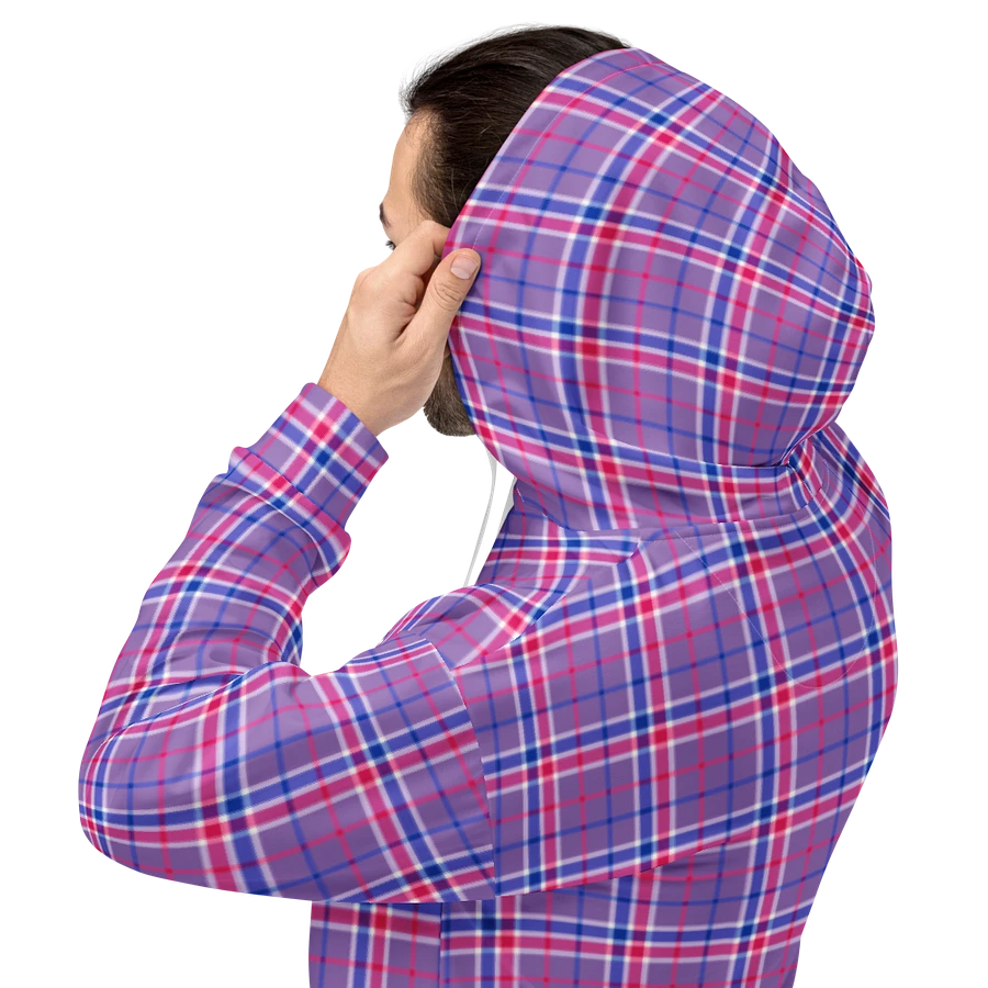 Lavender, Magenta, and Blue Plaid Hoodie product image (8)