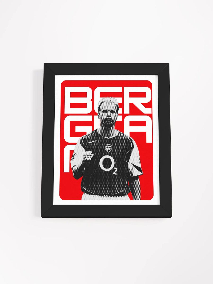 Dennis Bergkamp BW Arsenal Name Art Framed Print product image (3)