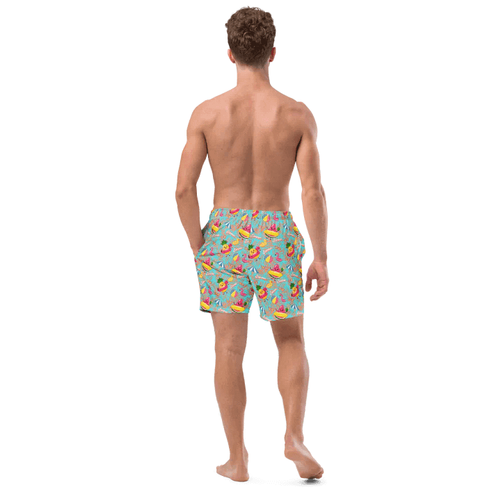 Funny Floaties Summer Hawaiian Men's Swim Trunks product image (2)