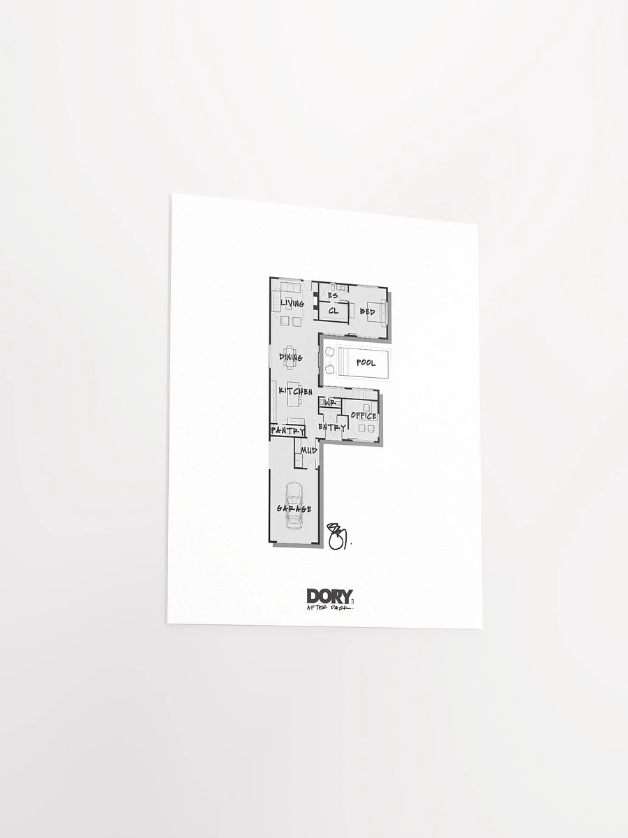 Alphabet Floor Plan Poster - F product image (3)
