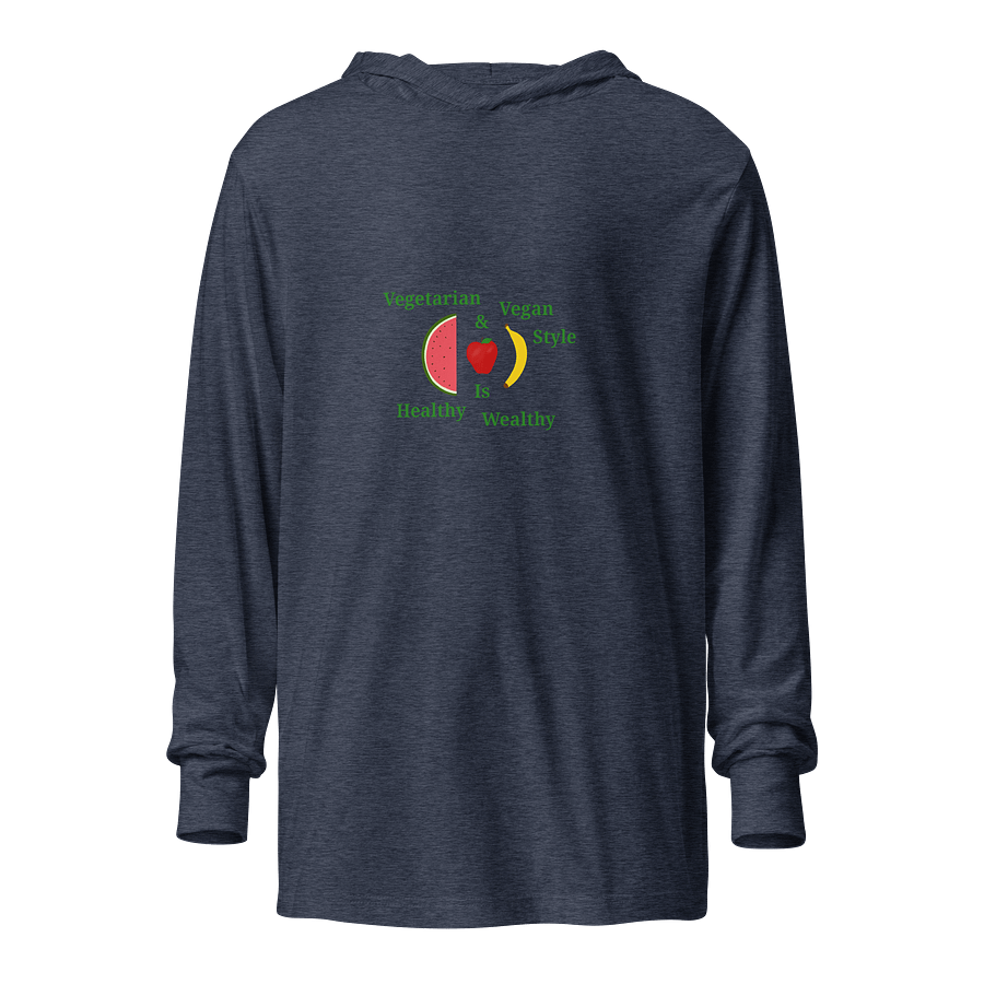 Healthy Wealthy Vegetarian & Vegan Hooded Tee product image (1)