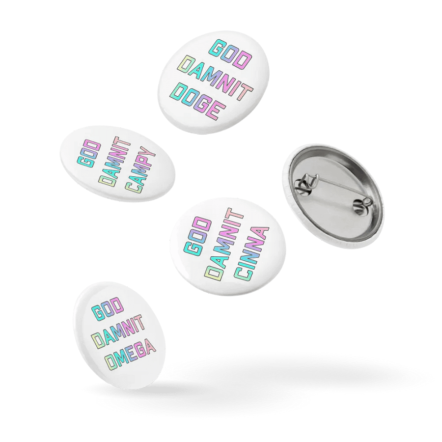 God Damnit Chaos Crew Pins product image (9)