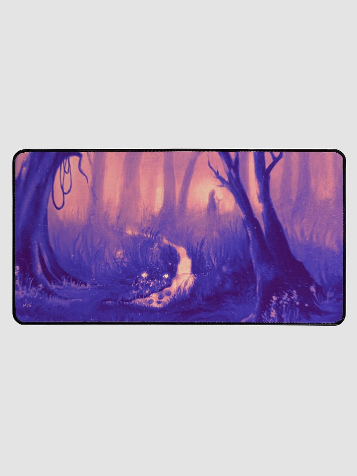 Lyla the witch walking through the Enchanted Forest, Desk Mat product image (1)
