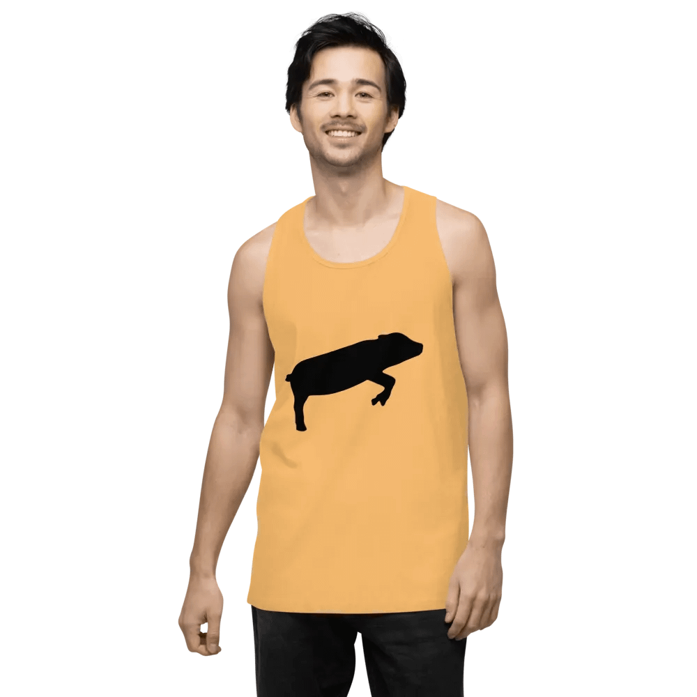 Leaping Pig DARK (Cotton Heritage Men's Premium Tank Top) product image (1)