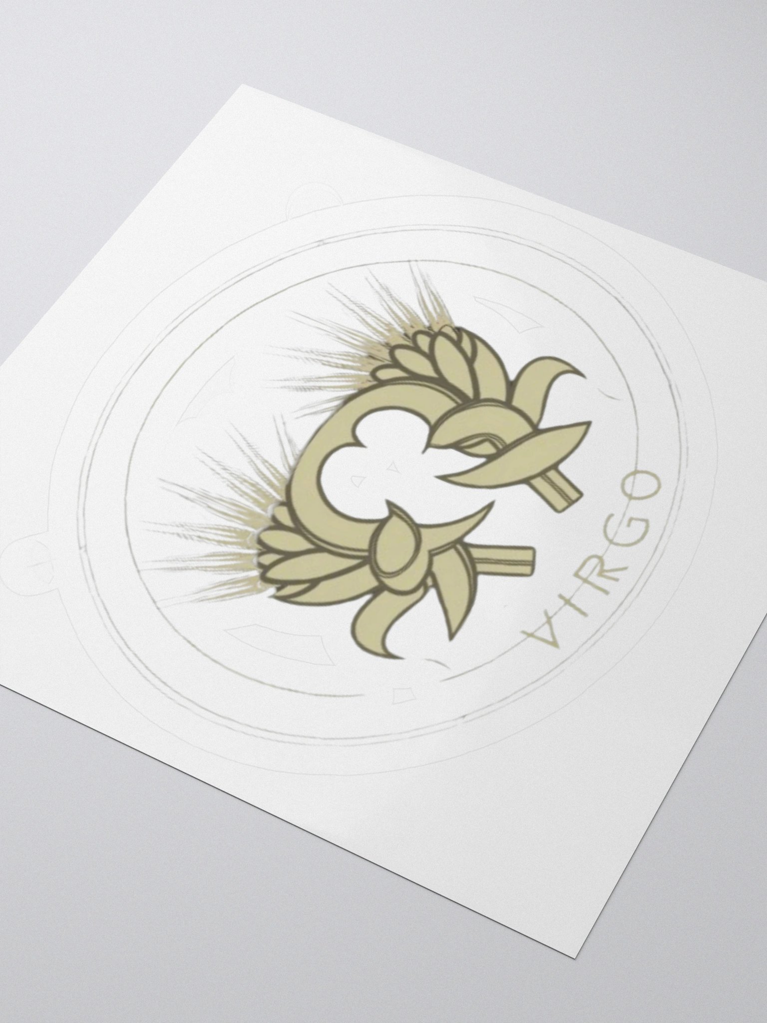 Virgo Zodiac Sticker - Maiden with Wheat - Durable Vinyl product image (9)