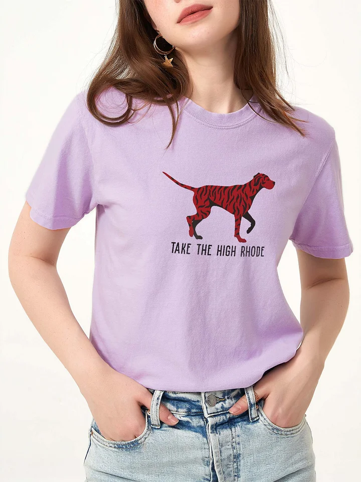 Take the High Rhode T-Shirt(Embroidered) of a Rhodesian Ridgeback(Brindle) product image (2)