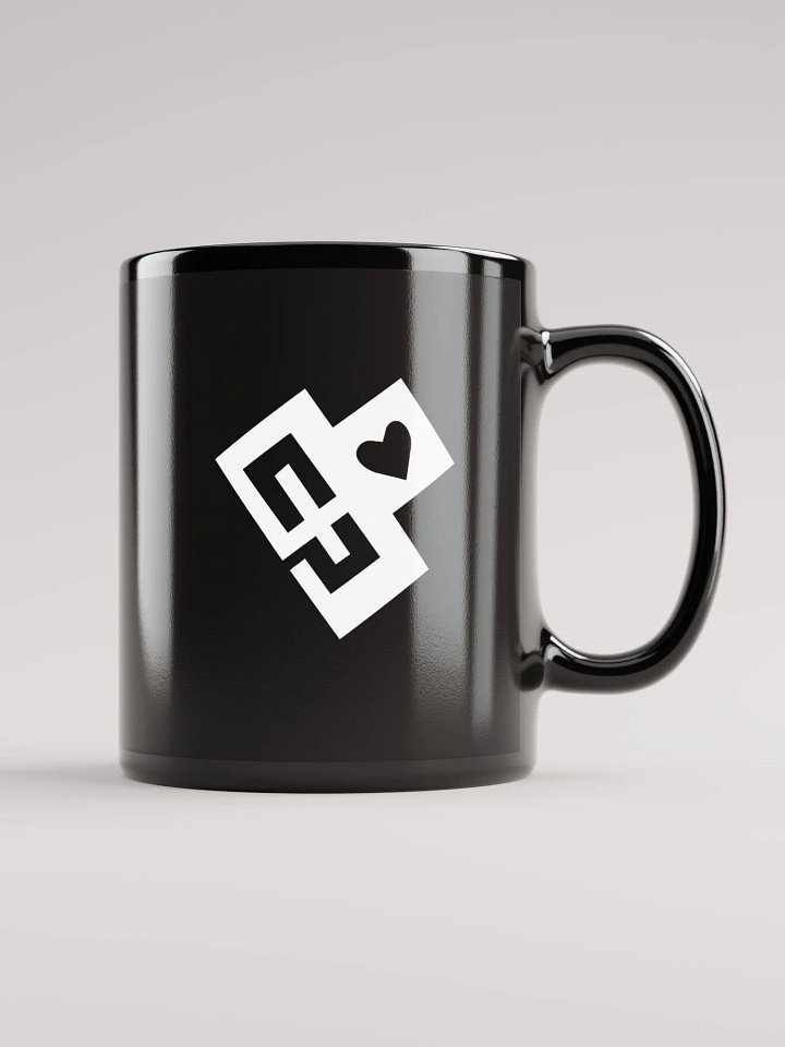 OptimusProcrastinus HeartChip Mug (White on Black) product image (2)