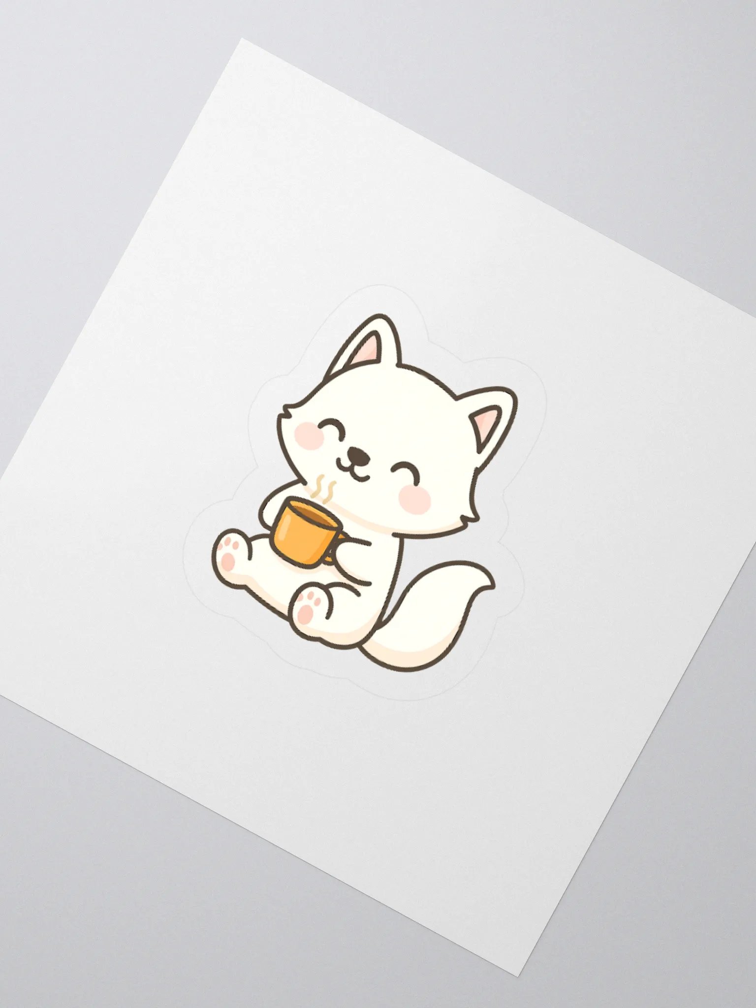 Arctic Fox Tea Time Sticker product image (6)