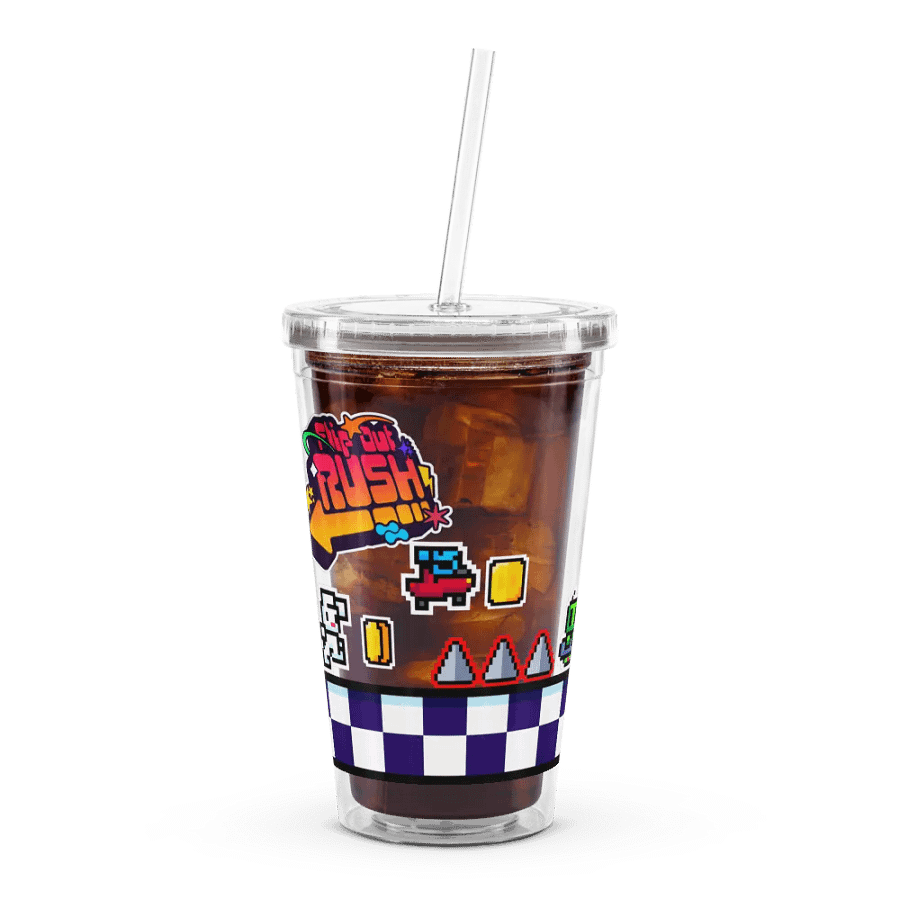 Flip Out Rush - Clear Plastic Tumbler (16 oz) product image (4)