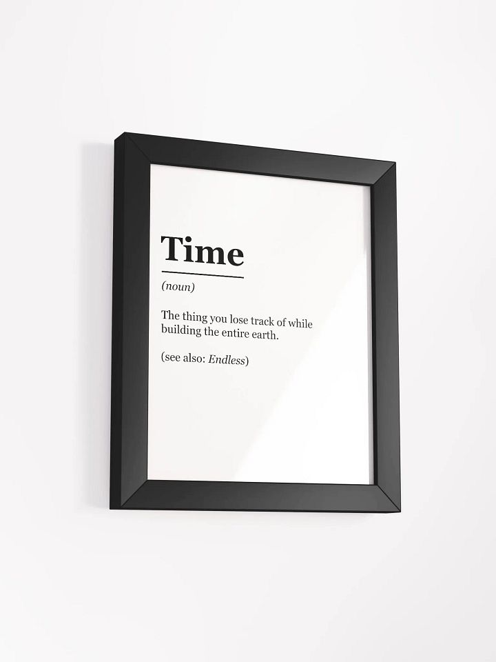 "Time: Defined" Framed Poster product image (2)