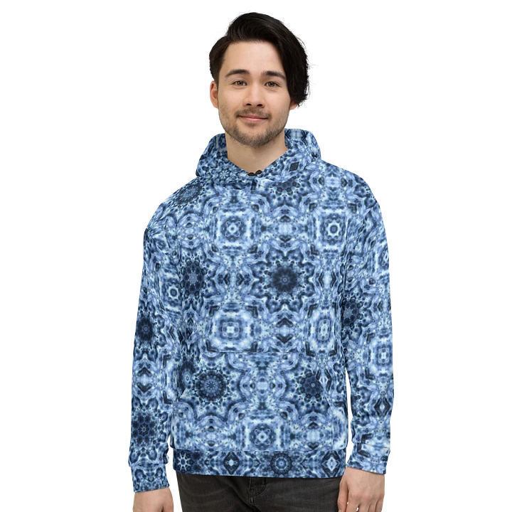 Abstract Navy and Blue Pattern Unisex Hoodie product image (1)