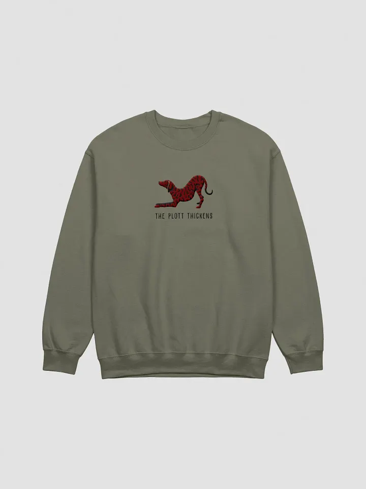 The Plott Thickens Sweatshirt (Embroidered) of a Plott Hound(Brown Brindle) product image (7)