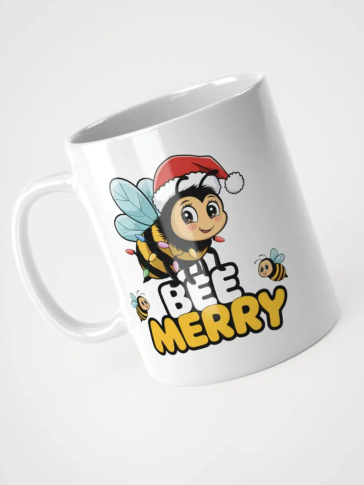 Bee Merry White Glossy Mug product image (2)
