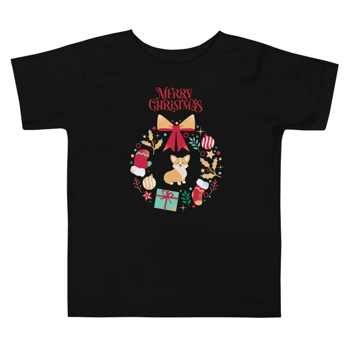 Merry Christmas Corgi Festive Toddler T-Shirt product image (2)