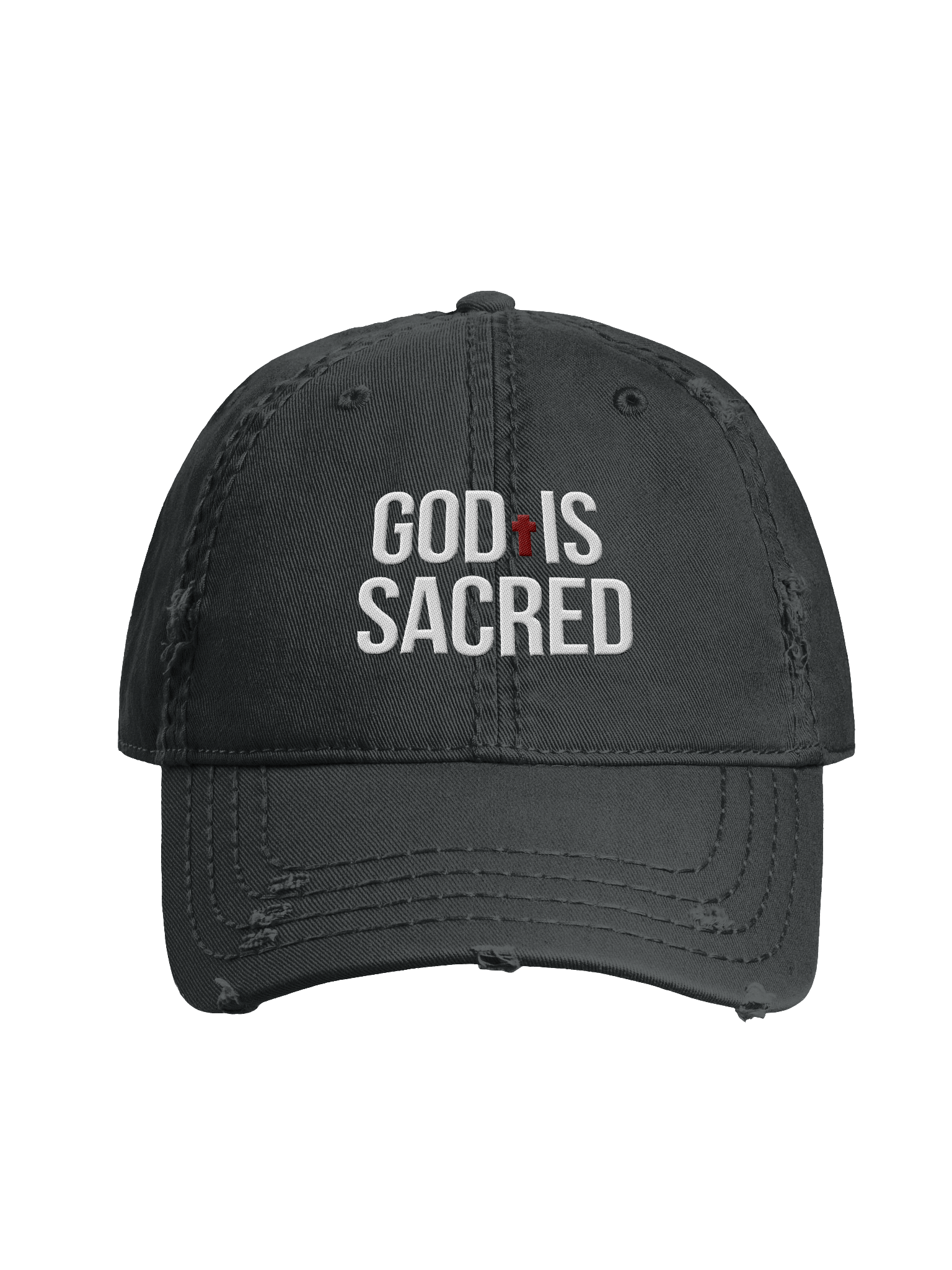 God Is Sacred - Distressed Dad Hat (Dark) product image (1)
