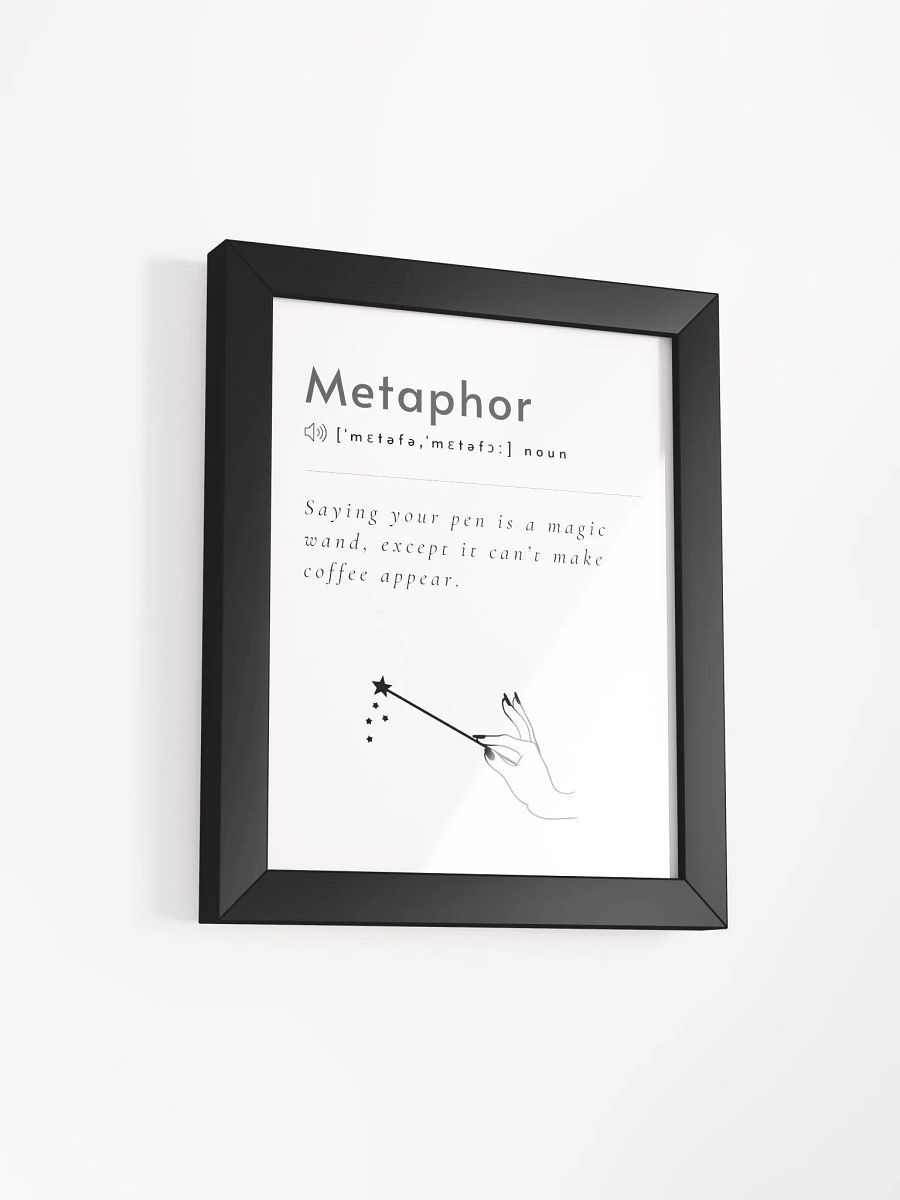 Metaphor Funny Definition Framed Matte Poster product image (3)