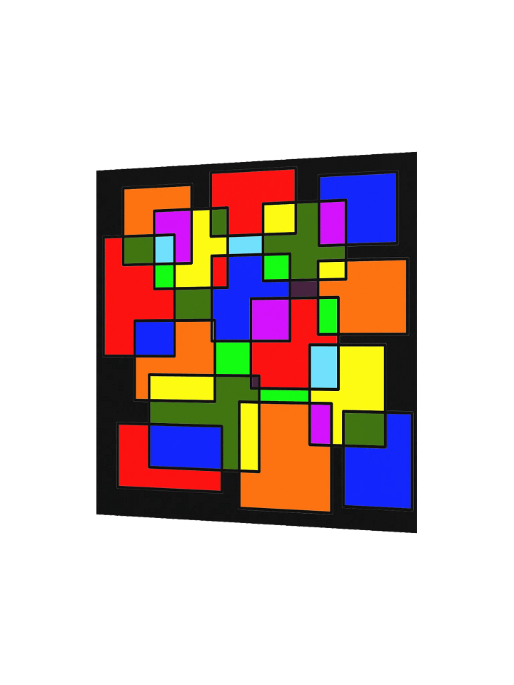 Rainbow Rectangles: A Mondrian-Inspired Poster product image (6)